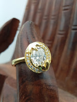 Load image into Gallery viewer, 1.5 carat oval cut Lab Grown engagement ring