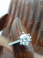 Load image into Gallery viewer, 2 Carat Round Lab Grown Solitaire Ring