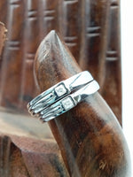 Load image into Gallery viewer, 14 kt white gold couple engagement ring