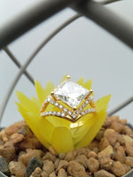Load image into Gallery viewer, 14k Gold Princess Cut Wedding Engagement Ring