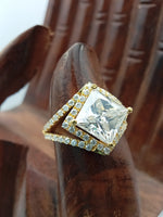 Load image into Gallery viewer, 14k Gold Princess Cut Wedding Engagement Ring