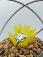 Load image into Gallery viewer, 1.28 carat round diamond engagement ring in white gold