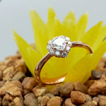Load image into Gallery viewer, 10/14 kt Rose Gold Heart Halo Engagement Ring