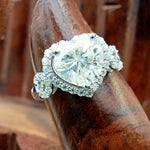 Load image into Gallery viewer, Heart Shaped Diamond Halo Engagement Wedding Ring