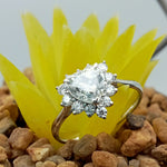 Load image into Gallery viewer, 1.8 ct White Heart Cut Lab Grown Halo 14k White Gold Ring
