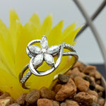 Load image into Gallery viewer, Graceful Lab Grown Diamond Flower Ring 18K White Gold