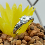 Load image into Gallery viewer, 14 kt European Cut Diamond Engagement Ring