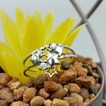 Load image into Gallery viewer, 14k White Gold Star Engagement Ring