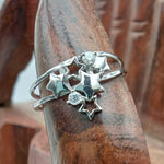 Load image into Gallery viewer, 14k White Gold Star Engagement Ring