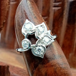 Load image into Gallery viewer, 14 kt white gold lab engaggement ring