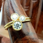 Load image into Gallery viewer, 14 kt Yellow Gold 3 Stone Diamond Ring