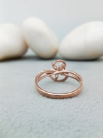 Load image into Gallery viewer, Unique Marquise Cut Lab Grown Engagement Ring Split Shank Art Deco Flower Ring
