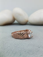 Load image into Gallery viewer, 14 kt Rose Gold Single Diamond Ring