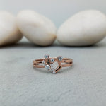 Load image into Gallery viewer, 14 kt rose gold lab engagment ring