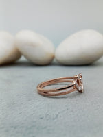 Load image into Gallery viewer, 14 kt rose gold lab engagment ring