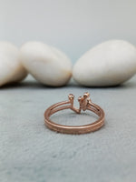 Load image into Gallery viewer, 14 kt rose gold lab engagment ring