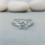 Load image into Gallery viewer, 2.50 carat round diamond engagement ring