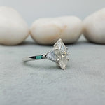 Load image into Gallery viewer, 14/18 kt White gold lab Marquise Diamond Ring