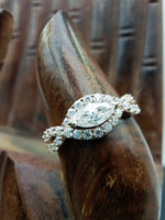 Load image into Gallery viewer, East West Marquise Cut Lab Grown Diamond Engagement Ring