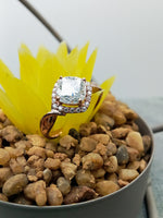 Load image into Gallery viewer, 14k Rose Gold Over 1.0 ct Cushion Cut Lab Grown New Halo Engagement Wedding Ring