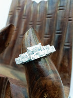 Load image into Gallery viewer, 3.50 Carats Princess Cut Lab Grown Earth Mined Diamond 5 Stone Engagement Ring