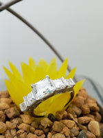 Load image into Gallery viewer, 3.50 Carats Princess Cut Lab Grown Earth Mined Diamond 5 Stone Engagement Ring