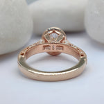 Load image into Gallery viewer, Oval Shape Diamond Halo Solid Gold Vintage Wedding Engagement Ring