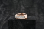 Load image into Gallery viewer, 10k Rose Gold Four-Row Graduated Diamond Ring