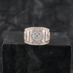 Load image into Gallery viewer, Diamond Wedding Ring with Round Diamonds and Baguette