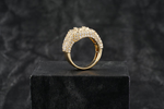 Load image into Gallery viewer, 9ct Yellow Gold Baguette Diamond Square Ring