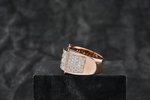 Load image into Gallery viewer, 14k Rose Gold Rectangle Statement Ring