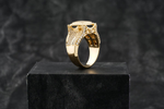 Load image into Gallery viewer, 14/18k White & Yellow Gold Hip Hop Ring