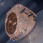 Load image into Gallery viewer, Men's Full Iced out Round Cut Diamond Ring, Round Diamond Custom Design Ring, Gift For Him/ Her