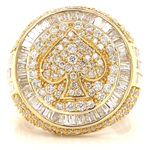 Load image into Gallery viewer, 14 kt Ace of Spades Diamond Mens Ring