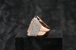 Load image into Gallery viewer, 14/18k Rose Gold Square Baguette Men's Ring