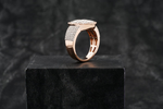 Load image into Gallery viewer, Adult 10k Rose Gold Baguette 4.75ct Diamond Pinky Ring