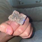 Load image into Gallery viewer, Custom Letters Rings, Fully Iced Out Bling Vvs Lab Diamonds Jewelry