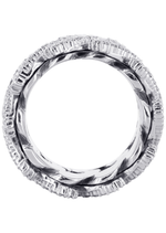 Load image into Gallery viewer, 14k White Gold Diamond Cuban Link Ring