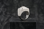 Load image into Gallery viewer, 14k White Gold Round & Baguette Square Championship Ring