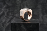Load image into Gallery viewer, 14k Rose Gold Rectangle Statement Ring