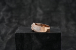 Load image into Gallery viewer, Large Gents Square Baguette & Round Ring