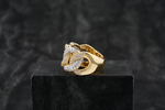 Load image into Gallery viewer, 10k Yellow Gold Round Diamond Miami Cuban Link Band 14mm Mens Pinky Ring 3 CT