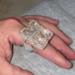 Load image into Gallery viewer, Custom Letters Rings, Fully Iced Out Bling Vvs Lab Diamonds Jewelry