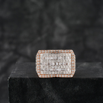 Load image into Gallery viewer, 14k Rose Gold Rectangle Statement Ring