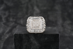 Load image into Gallery viewer, 14k White Gold Round & Baguette Square Championship Ring