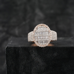 Load image into Gallery viewer, Adult 10k Rose Gold Baguette 4.75ct Diamond Pinky Ring