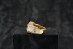 Load image into Gallery viewer, 9ct Yellow Gold Baguette Diamond Square Ring