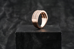 Load image into Gallery viewer, 14k Rose Gold Channel Set Gents Diamond Band