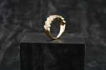 Load image into Gallery viewer, 10K Yellow Gold Round And Baguette Diamond Heart Bypass Ring