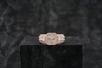 Load image into Gallery viewer, Large Gents Square Baguette & Round Ring